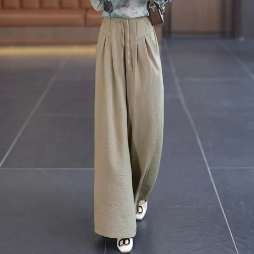 Wide-leg culottes for women 2024 summer new style thin drapey high-waisted slim casual pants trousers women's fashionable pants group