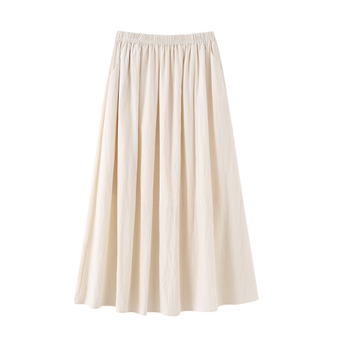 Real shot of lazy style Yamamoto skirt for women in summer new slim A-line mid-length skirt drapey casual wide swing umbrella skirt