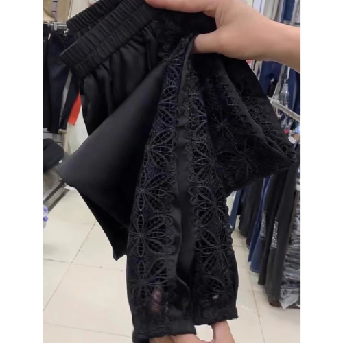 Women's nine-point pants, summer thin lace hollow cool pants, loose harem pants, leggings casual pants