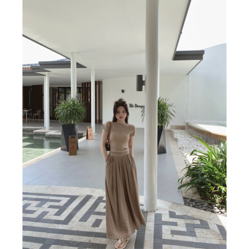 Super fiu pinch waist fluttering culottes ~ versatile casual long culottes for women spring and summer new wide leg trousers