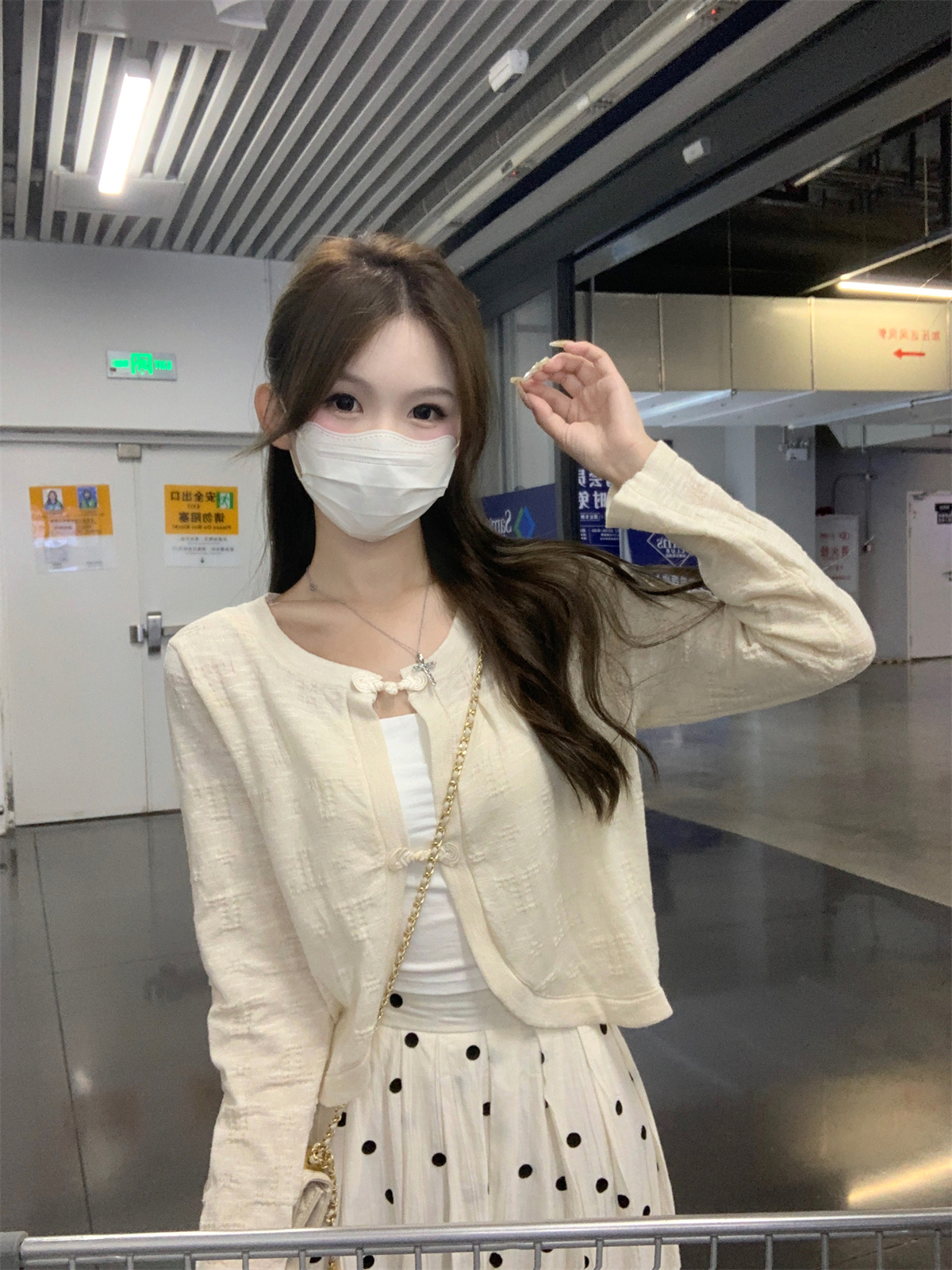 實拍 夏季韓版國風盤扣開衫優雅高級仿亞麻防曬針織上衣外搭