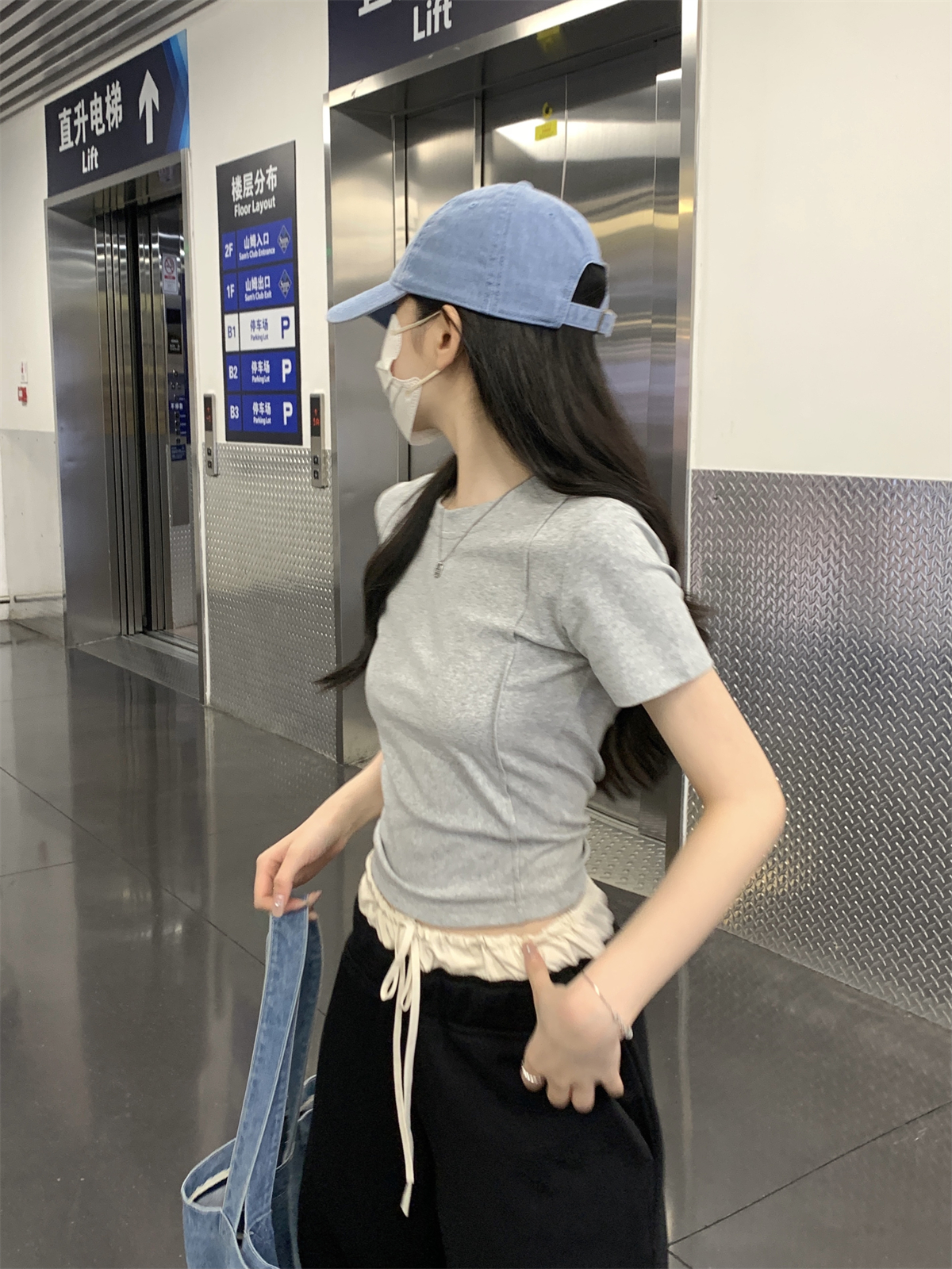 實拍 夏季韓版圓領正肩魚骨顯瘦簡約調性純棉短袖T恤上衣女