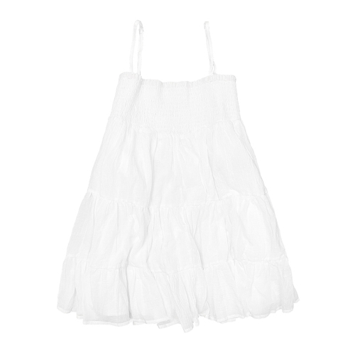 Beach skirt, seaside vacation skirt, ins super popular first love white suspender dress, summer petite girl