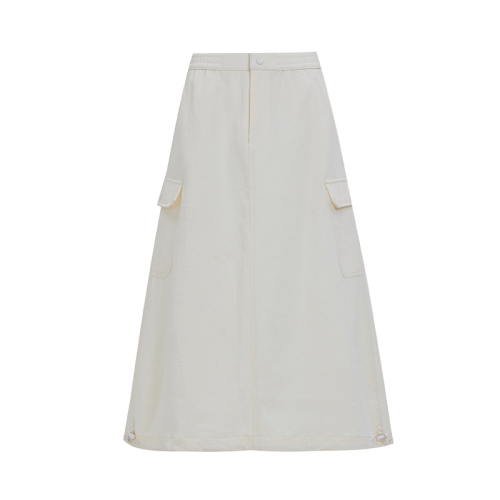 Real shot of summer American casual workwear skirt, Mori girl's age-reducing A-line skirt, lazy college skirt