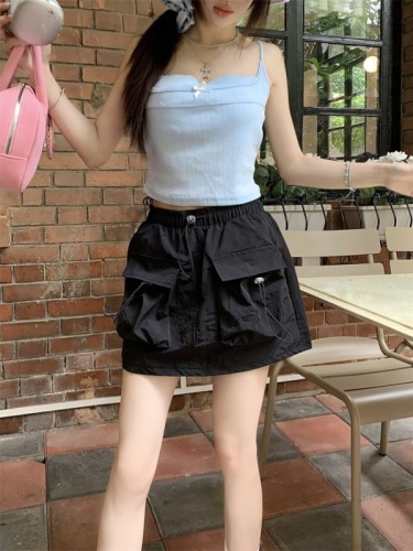Actual shot ~ 2024 new summer Korean style casual workwear A-line skirt short skirt