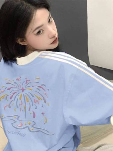 High-quality pure cotton 200g 21s combed precision front and back printed three-bar dropped shoulder short-sleeve t-shirt for women