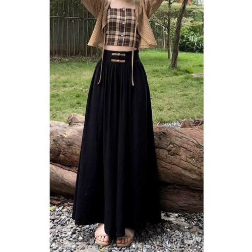 Drape wide-leg pants 2024 spring culottes summer thin new Chinese style plate buckle national style design loose casual pants trend