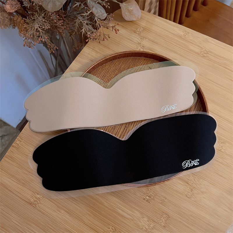 Real shot silicone invisible bra one-piece breast patch breathable thin invisible push-up breast patch