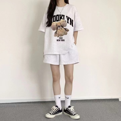 韩版chic时尚套装女减龄夏季休闲运动两件套