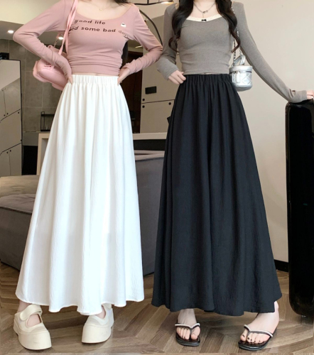 High waist drape wide leg culottes women's trousers summer 2024 new ins style fluttering loose solid color casual pants