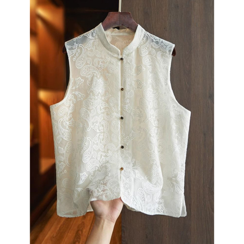 Quality Inspection Official Picture High-end New Chinese Style Vest Women's Summer Thin Heavy Industry National Style Embroidered Stacked Jacket