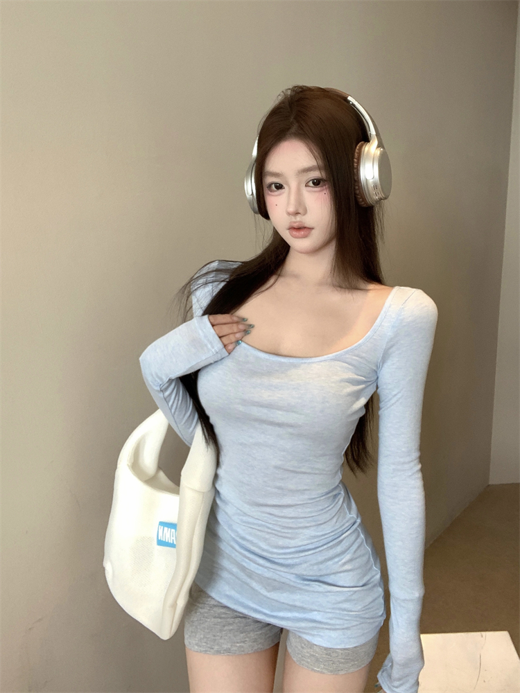 實拍 美式薄款修身防曬顯瘦上衣