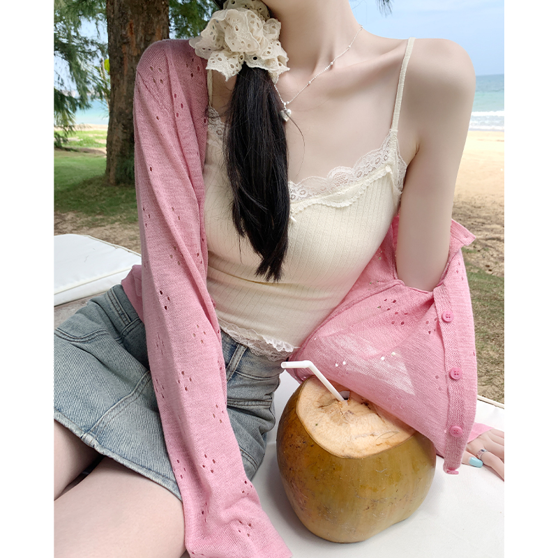 Real shot of pure lust lace suspenders for hot girls in summer, sleeveless tops with breast pads and bows