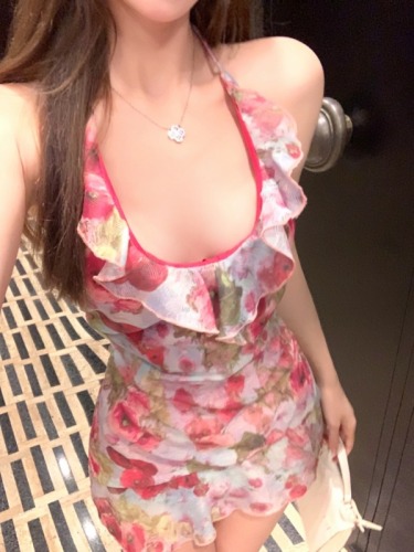 Real shot of Spring Night Hina, super beautiful halter neck Hawaiian floral summer vest suspender