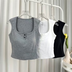 Sexy bottoming vest for women 2024 new tight top that covers the trapezius muscles with a sense of relaxation