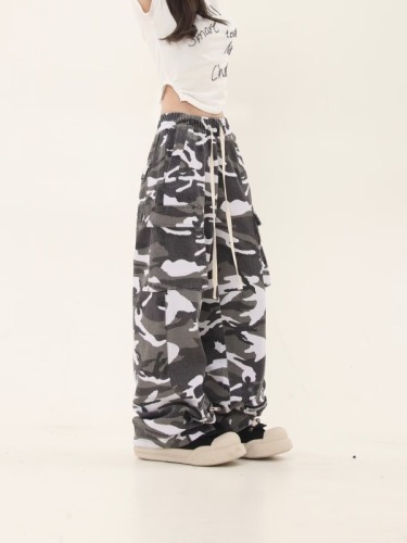 Camouflage overalls trousers spring and summer new trendy sports American paratrooper trousers casual leggings trousers