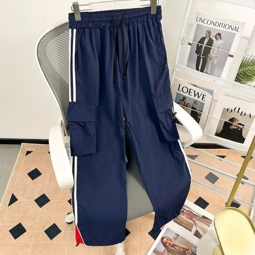 Spring and summer new overalls for women with large pockets, loose and high-rise trousers, outdoor mountaineering quick-drying mopping casual pants