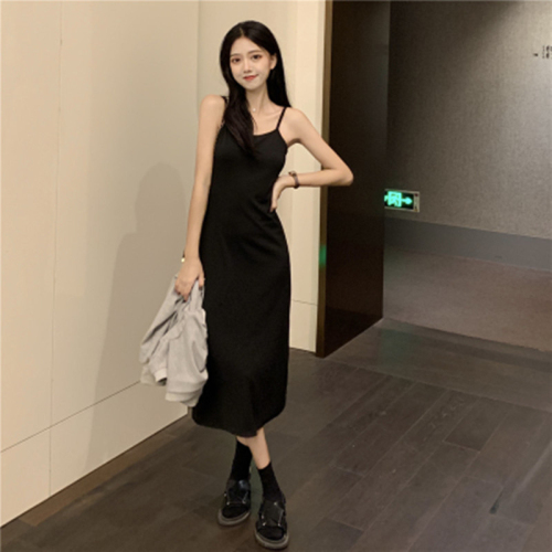 Fashion suit for women 2024 summer new Korean style twisted long-sleeved top + suspender dress temperament two-piece set