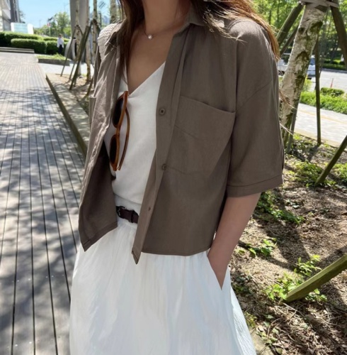 Korean chic simple loose casual shirt for women