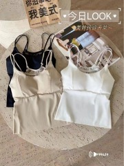 European summer new style women's fashionable sexy lace stitching one-piece ice silk sling for slimming and beautiful back trend