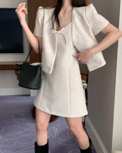 Single-breasted summer simple ins versatile bow coat