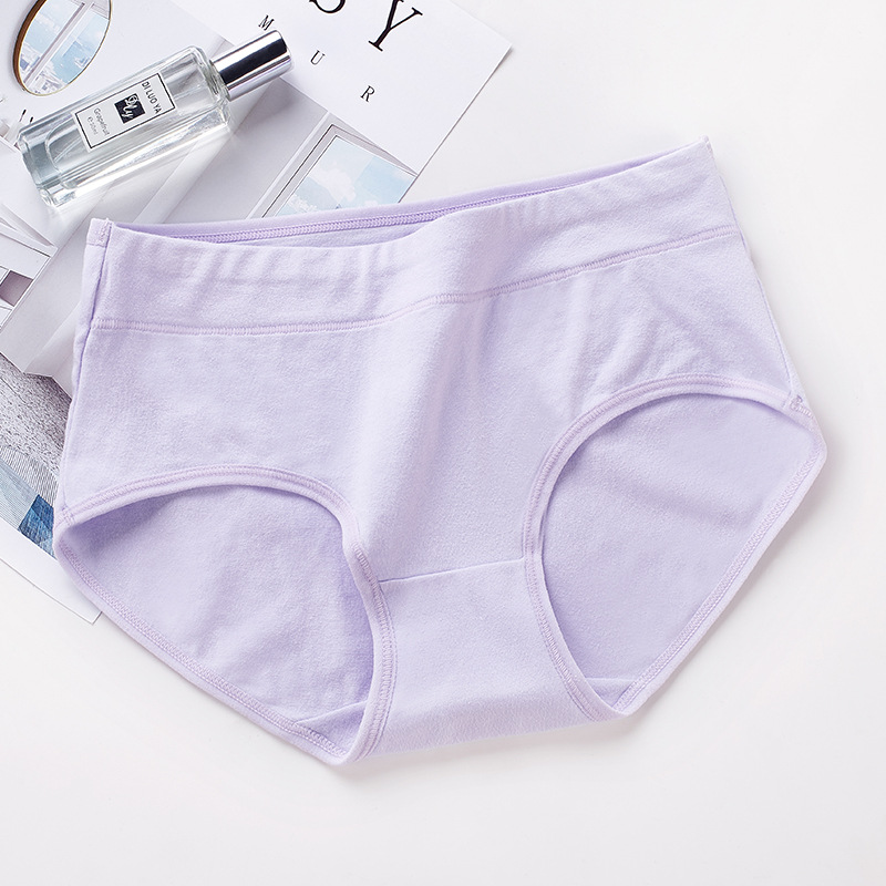 Women's Pure Cotton Briefs Wholesale Comfortable Breathable Pure Desire Girls Shorts Mid-High Waist Tummy Control Panties Women 6-piece Set