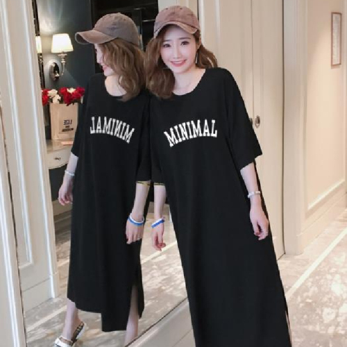 Imitation cotton milk silk Korean style dress loose casual long sleeveless sexy vest lazy skirt home wear