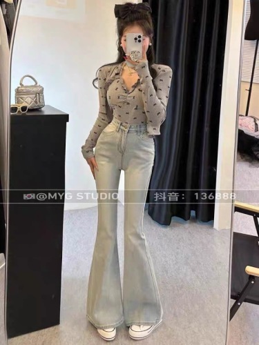 South Korea's Dongdaemun 24 spring new slim-fitting sweet lace halterneck bow cardigan bottoming suspender suit for women