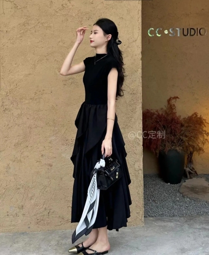 CC homemade heart-pounding irregular dress