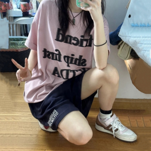 Internet celebrity sportswear suit female summer student Korean version loose fashion short-sleeved shorts casual two-piece set