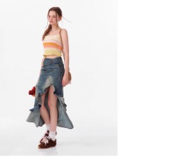 ~Summer Color Striped Women's Blouse