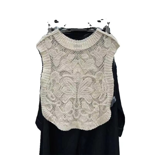 Retro Tassel Sleeveless Knitted Vest Women's Summer New Loose Hollow Short Top