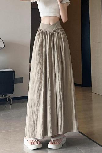 French Irregular Skirt Women's Summer New Style Pear Shape High Waist Slim Versatile A-Line Skirt Long Skirt