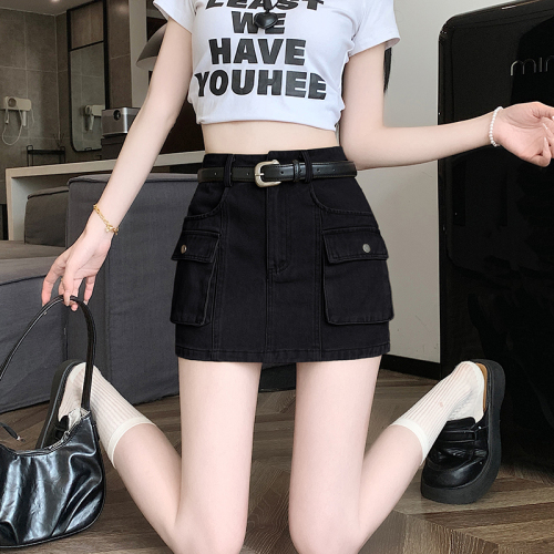 New style of military industrial attire hits the street and internet celebrity hot girl slim-fitting high-waisted versatile skirt with delivery belt