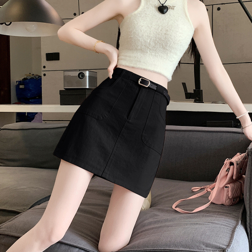 New style of military industrial attire hits the street and internet celebrity hot girl slim-fitting high-waisted versatile skirt with delivery belt