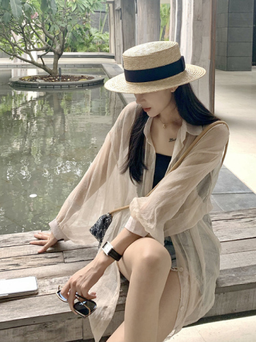 Super fairy sun protection clothing women's short shirt summer chiffon breathable ice silk thin cardigan coat sun protection clothing