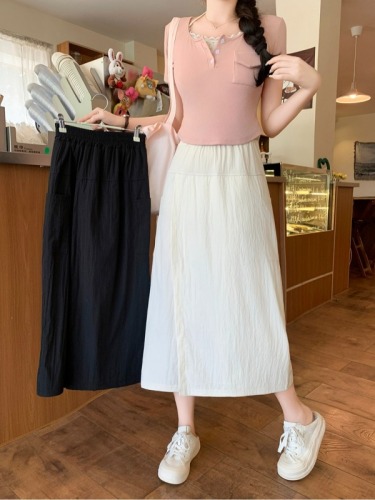 Plus size women's new style fat girl slim skirt loose pants skirt