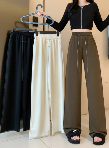 New plus size women's loose wide leg pants trousers simple casual pants for women