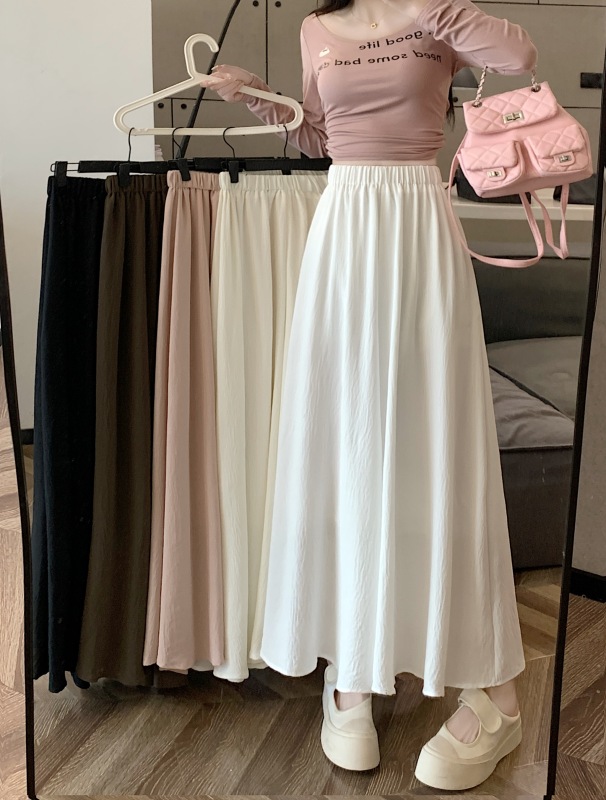 Wrinkled wide-leg pants, walking with wind and flowing, chiffon big-leg pants, culottes, straight flared casual pants