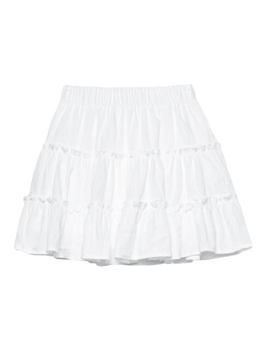 White lace cake skirt for women 2024 summer a-line age-reducing petite elastic waist puffy skirt