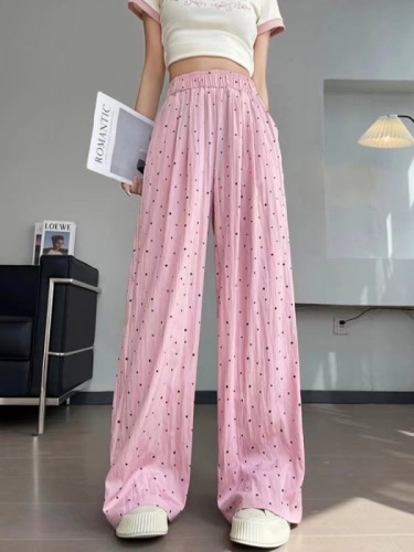 2024 polka dot new Yukiss official photo Yamamoto pants drape polka dot wide leg casual pants