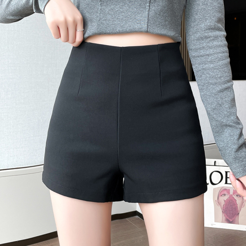 Winter shorts for women, velvet, elastic outer wear, tight-fitting butt-hugging bottoming, slimming, super high-waisted hot girl straight