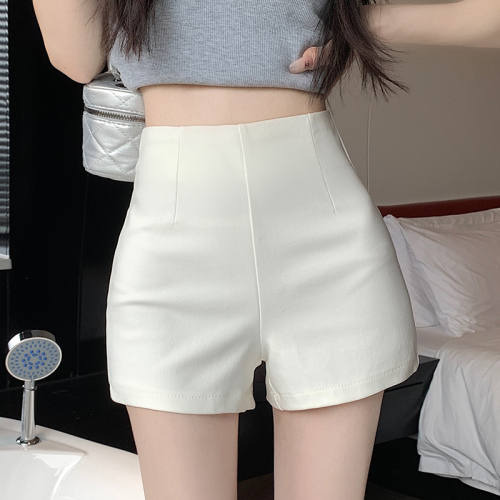 Suit shorts women's new summer outer wear high-waisted slim a-line small black leggings hot pants