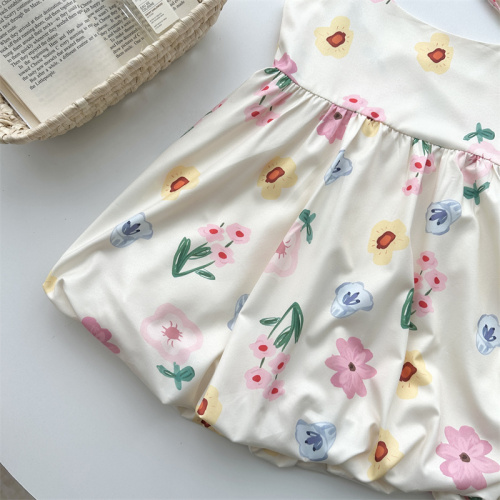 CallmeEar//original Baileys flower print dress summer design niche suspender skirt