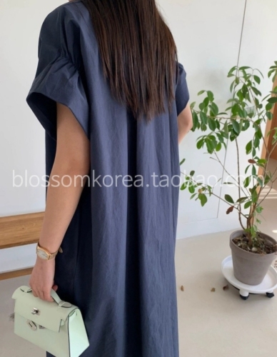 Korean style simple and elegant long dress