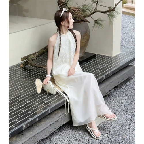 Official picture jacquard lined white tea glazed new Chinese style national style butterfly top and skirt suit for women