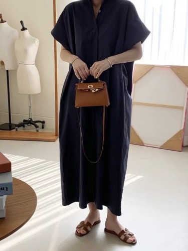 Korean style simple and elegant long dress