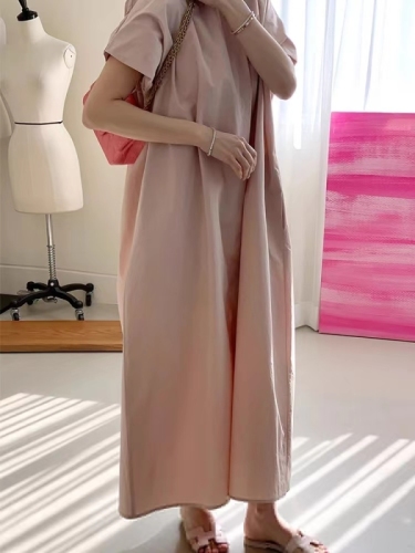 Korean style simple and elegant long dress