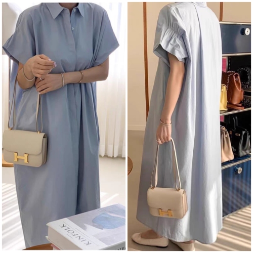 Korean style simple and elegant long dress