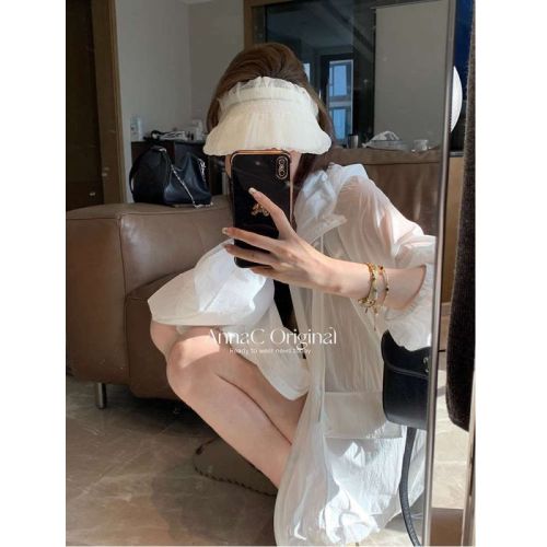 Qianmeixi ultra-thin workwear summer waterproof and anti-UV outdoor casual sunscreen top hooded jacket for women new